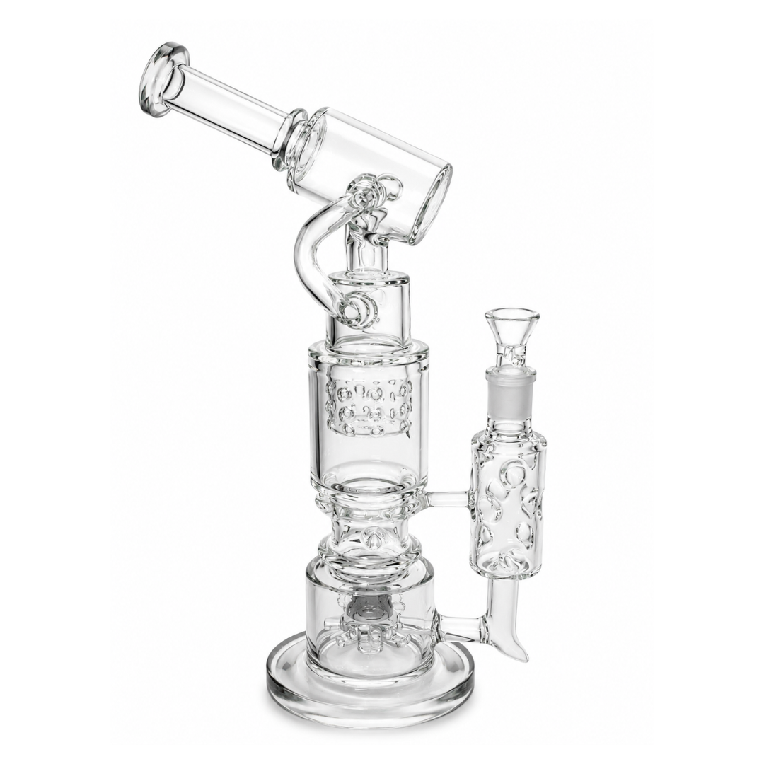 Vortex Bubble Bong 43cm | Percolador Timón + Bubble Cluster – Comprar en México
