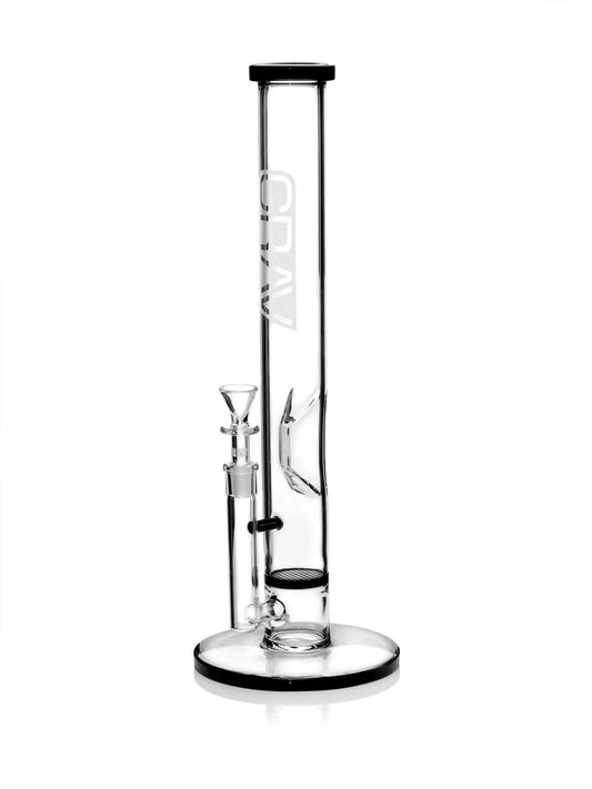 GRAV® Large Black Straight Base Water Pipe | Mantra Smoke Shop México