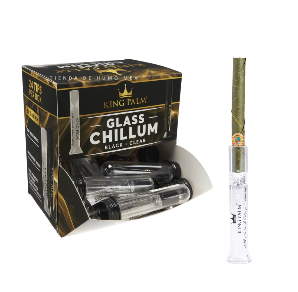 King Palm Glass Chillum Black - Pipa one-hitter