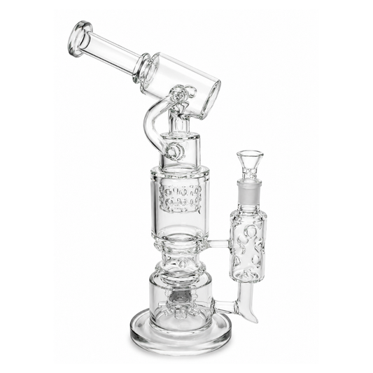 Vortex Bubble Bong 43cm | Percolador Timón + Bubble Cluster – Comprar en México