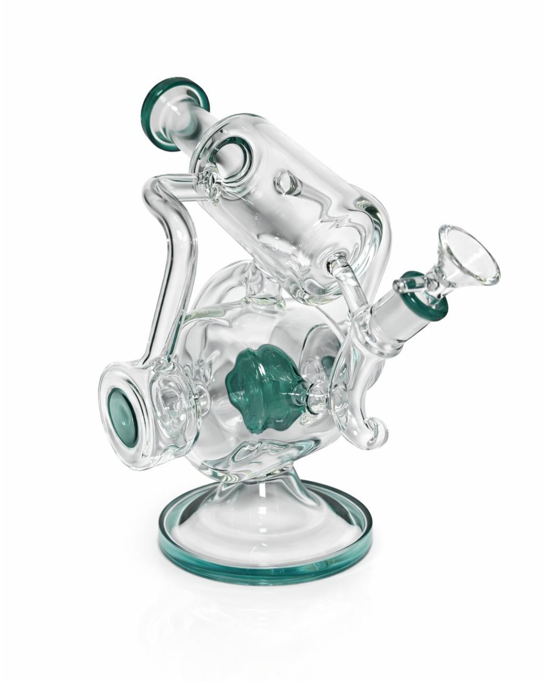 Bong Recycler Turquesa 24 cm – Edición Signature
