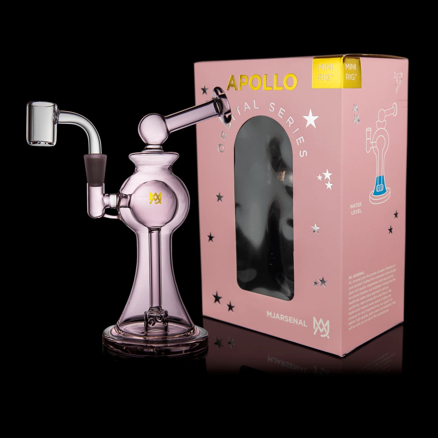 MJ Arsenal Apollo Mini Dab Rig Orbital Series – Edición especial rosa, diseño espacial y máximo sabor