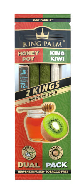 King Palm Dual Pack | 2 Rolls Saborizados King Size – Smoke Shop México