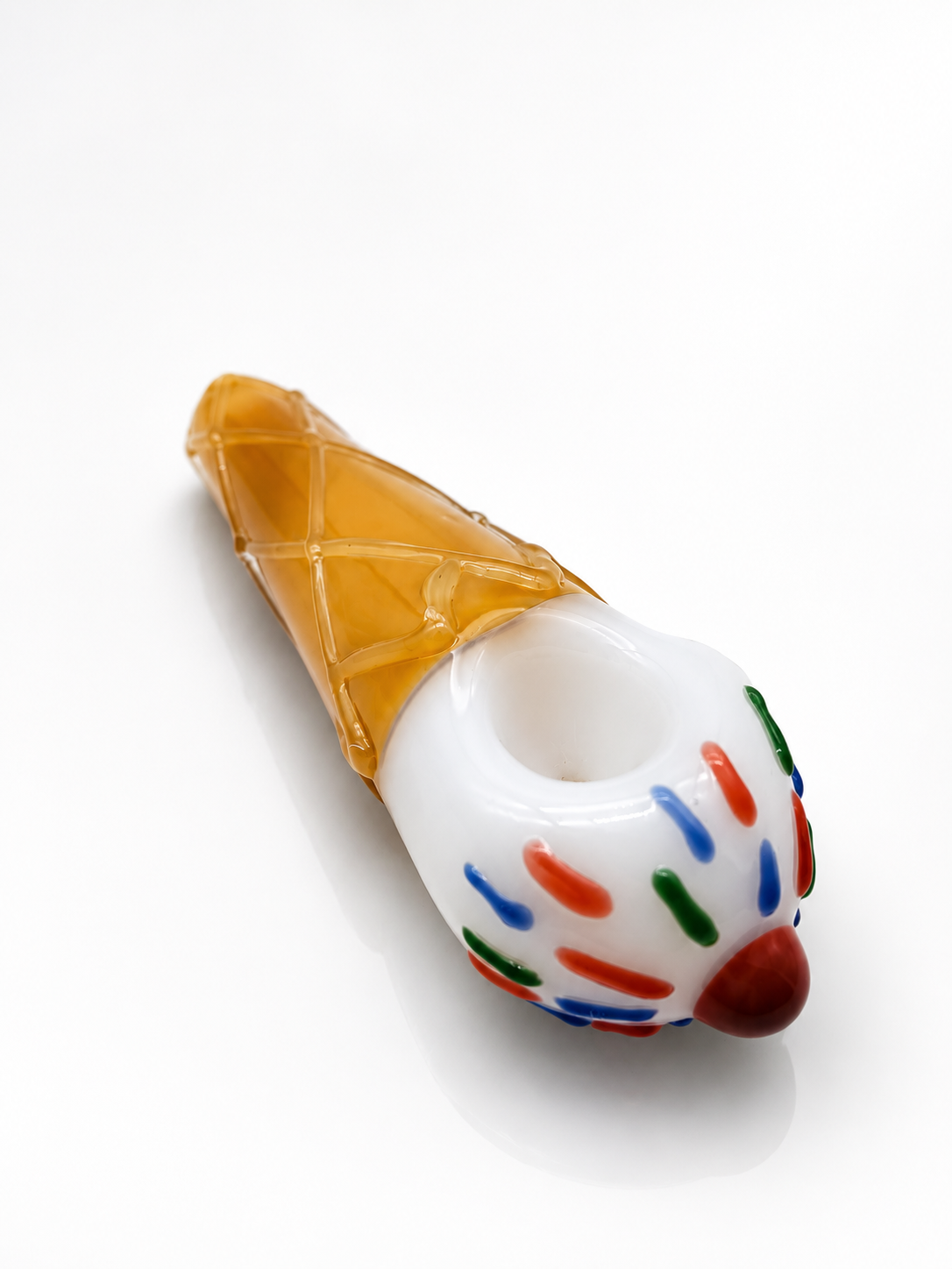 Scooped | Pipa de Mano Cono de Helado Cristal Borosilicato con Clutch 13cm
