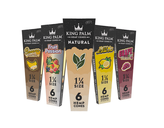King Palm Conos Pre-Roll Hemp 1 1/4 | 6 Pack Saborizados – México