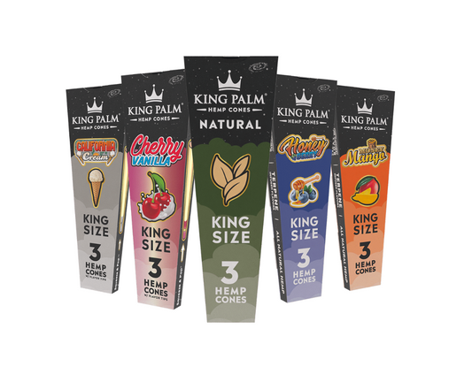 King Palm Pre-Roll Conos de Hemp Saborizados King Size – 3 Pack