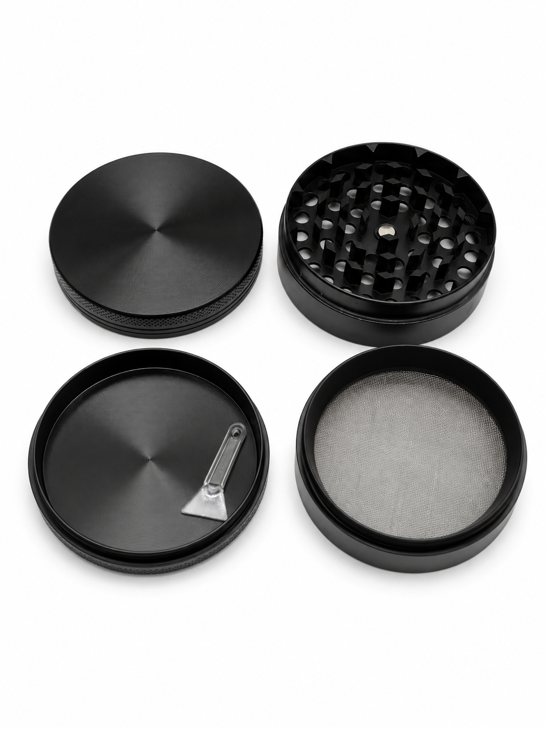 Grinder Black 63mm 4 Piezas Aluminio Anodizado | Colector de Kief – Comprar en México