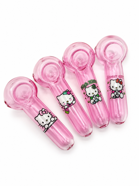 Pipa Kitty Stoned | Diseño Gatito Cristal Borosilicato – Comprar en México