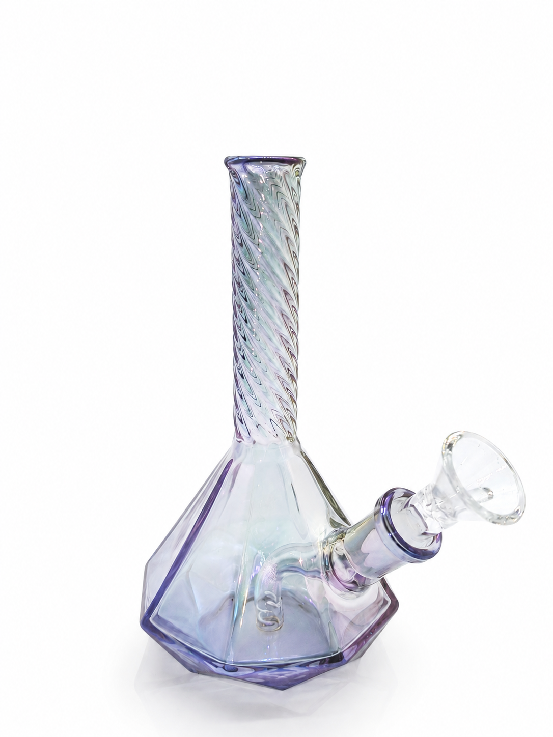 Bong Aurora Prism | Base Diamante Cristal Borosilicato Iridiscente 17cm – Comprar en México