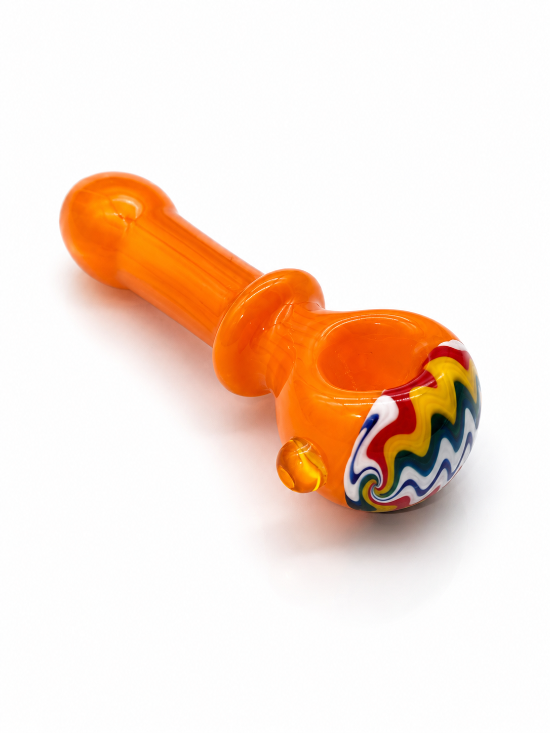 Sunfire Swirl | Pipa de Mano Cristal Borosilicato con Clutch 13cm