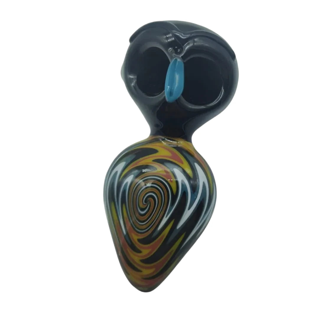 Wig Wag Trippy Owl double bowl Hand Pipe